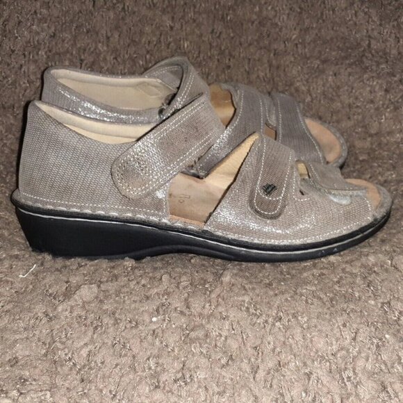 FINN COMFORT-Waldi-Hook Loop-Metallic Nubuck Leather-Size 36D-Excellent - Picture 4 of 7